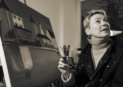 Portrait Künstlerin Daniela Dewes gegenständliche Malerei - Wolfram Glaser - fotografie & film